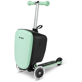 Resim Micro Scooter Micro Ride On Luggage Junior Mint Yeşil Katlanır Scooter Bagaj Çanta 