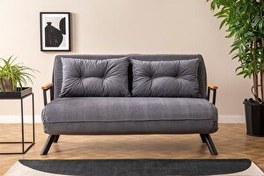 Resim Pafu Sando İkili Katlanır Yataklı Koltuk - Gri 