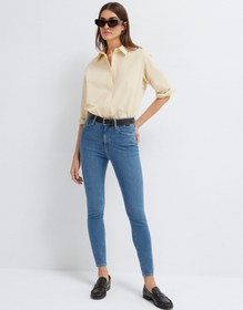 Resim Serenay Mid Brushed Gold Premium Jean Pants - Blue / 30 / 27 