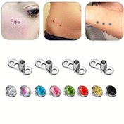 Resim Kadınlar ve Erkekler için 12 adet Cerrahi Çelik Derma Delme Takı Üstleri Kübik Mikro Derma Ankraj Üstleri Taban Derma Delme 