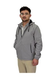Resim Erkek Mevsimlik Kapüşonlu Softjel Spor Mont 8077 Bgl-st04371 Gri 