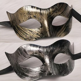Resim 2 Paket Serin ve Şık Venedik Maskeli Maske, Erkekler İçin Halloween Partisi Yetişkin Yarım Yüz Maskeleri, Plastik Malzeme 