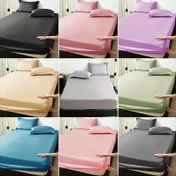 Resim Yumuşak ve Nefes Alabilen Mikrofiber Yatak Örtüsü - Koyu Mavi, Makinede Yıkanabilir, Tüm Mevsimler İçin Rahatlık Sağlayan Şık Düz Renk Tasarım 