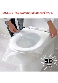 Resim Mainshop 50 Adet Kullan At Klozet Örtüsü Şeffaf 