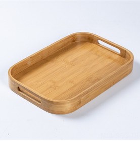 Resim Springsun El Bambu Çay Tepsisi - Şık Ve Dayanıklı Ev & Otel Kullanımı İçin 40x28x5cm 