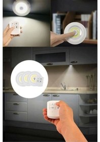 Resim Himarry Kablosuz Uzaktan Kumandalı 3lü Led Lamba Seti 