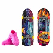 Resim Hotwhells Hot Wheels Skate Retro Temalı İkili Parmak Kaykay ve Ayakkabı Paketleri HXL17-HXL21 