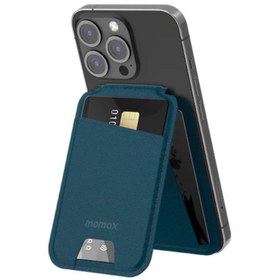 Resim Momax 1-Wallet Magnetic stand card holder CÜZDAN (Blue) 