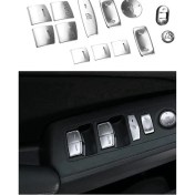 Resim Timeless Tre 13 Adet Gümüş Pencere Camı Kaldırma Anahtarı Düğmesi Kapağı Döşemesi (Yurt Dışından) 