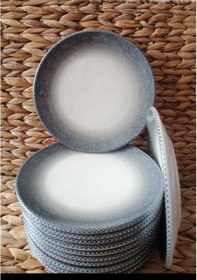 Resim Güral Porselen Petek 19 Cm 12 Adet Pasta Tabak 