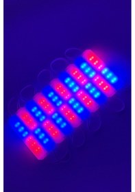 Resim 12 Volt 12 Ledli 3 Watt Kırmızı-Mavi Animasyonlu Çakar Modül Led 5 Adet 