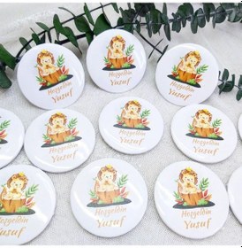 Resim Aslancık Baskılı Açacak Magnet Yenidoğan Hediyelik 15 Adet 