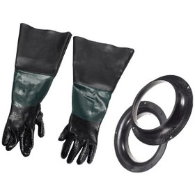 Resim Suntek Eldiven Ağır Ağırlığı Ile 2 Adet Kum Püskürtme 