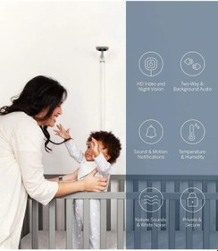 Resim Nanit Pro Akıllı Bebek Kamerası Ve Duvar Aparatı 1080p, Uyku Ve Nefes Takibi, Wi-fi Dedektörler 