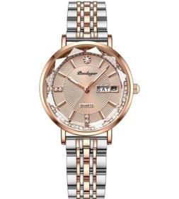 Resim Fochsia Poedagar Şık Kadın Kol Saati Su Geçirmez Takvimli Rose Gold Altın Renk Diğer 