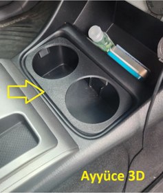 Resim Ayyüce 3d, Toyota Tacoma Bardaklık Stand, Siyah 