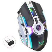 Resim Zerodate T30 Kablosuz Ergonomik Tasarım RGB 2.4G Fare 
