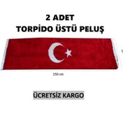 Resim 2 Adet Peluş Türk Bayrağı Torpido Halısı Ay Yıldız N11.1606 