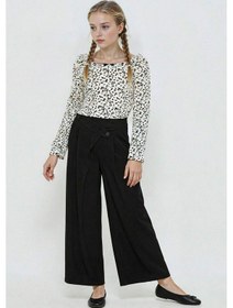 Resim Defacto Kız Çocuk Baggy Fit Geniş Bol Paça Gabardin Pantolon G1622a825aubk59 Siyah 