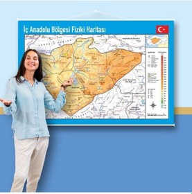 Resim İç Anadolu Bölgesi Fiziki Haritası 70x105 