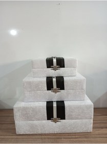 Resim Sonem Çeyiz Çeyiz Sandık Gelin Damat Çanta Bohça Kutusu 3lü 0555 