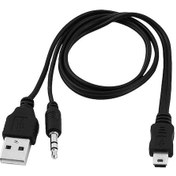 Resim 5 Pin Mini Usb Aux Stereo 3.5Mm To Usb Ses Bombası Bluetooth Spea 