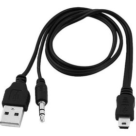 Resim 5 Pin Mini Usb Aux Stereo 3.5Mm To Usb Ses Bombası Bluetooth Spea 