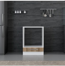 Resim Minar Mutfak Alt Modül 1k 60cm Ank Dolap Beyaz/dore - D1 