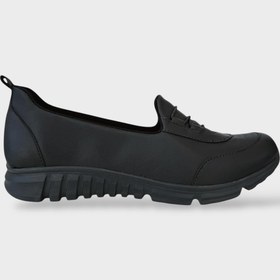 Resim Liger Ortopedik Kadın Yürüyüş Ayakkabısı FÜME - SİYAH 