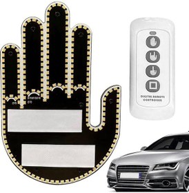 Resim Gesture Uzaktan Kumandalı El Orta Parmak Led Araba Içi Led 3 Farklı Mod 1 Ad 