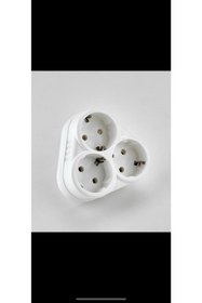 Resim UFO Beyaz Golyat Üçlü Grup Priz 