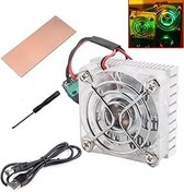 Resim Hisxus Telefon Tablet PC 5Volt DIY RGB Aydınlatma Peltier Soğutucu Kiti USB Yarı İletken Termoelektrik Soğutucu Peltier Soğutma Sistemi Dış Mekan, Mobil Oyun, Tiktok Canlı Akış için Soğutucu Modülü kiti. 