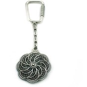 Resim Gümüş Telkari Anahtarlık Oksitli İşlemeli Bay Bayan Maskot Ant-41 