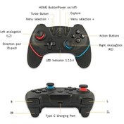 Resim Diğer Nintendo Switch Kablosuz Oyun Kumandası - 6 Eksenli, Titreşimli, Ergonomik 