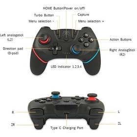 Resim Diğer Nintendo Switch Kablosuz Oyun Kumandası - 6 Eksenli, Titreşimli, Ergonomik 