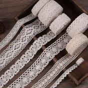 Resim 6'lı Paket Retro Dantel Kurdele Süslemeleri, Buket Sarma için Polyester El Sanatları Dantel, Hediye Paketleme, Düğün Dekoru, Dikiş Aksesuarları 