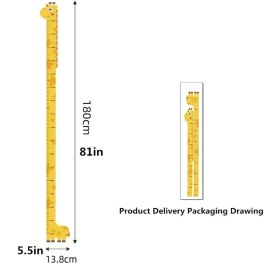 Resim Sevimli Sarı Zürafa Yeşil Dinazor Deniz Kızı Roket Ağaç Boy Ölçüsü Sticker 