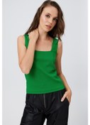 Resim Kadın Askılı Crop Yeşil 