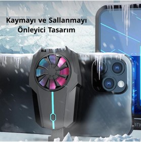 Resim MetaForce Telefon Soğutucu Fan Hava Soğutmalı Cep Telefon Soğut 