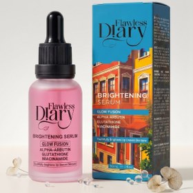 Resim Flawless Diary Leke Karşıtı Aydınlatıcı Yüz Serumu 30ml Alfa Arbutin Glutatyon Niasinamid 30ML 