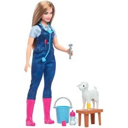 Resim Barbie Deluxe Veteriner Kariyer Bebek Oyun Seti HRG42 