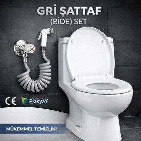 Resim Plasyay Yerli Spiral Taharetmatik Seti Tekne Yat Otel ve Karavanlar Için Gri 