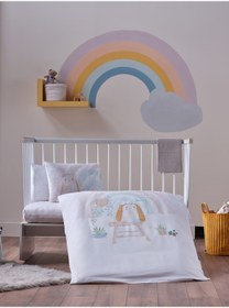 Resim Nakışlı Bebek Nevresim Takımı Little Bunny Bebek - Sarı 