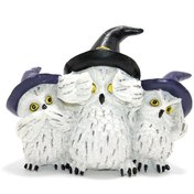 Resim Polyester Baykuş Ailesi Model 1 