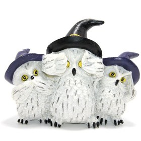 Resim Polyester Baykuş Ailesi Model 1 