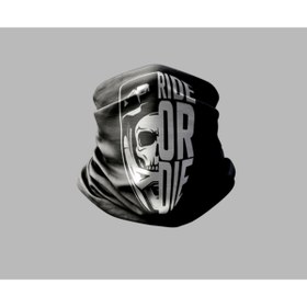 Resim Buffalo Ride Or Die Tasarımlı Motorcu Buff Maske Outdoor Boyunluk Unisex Bandana 