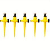 Resim 5 adet 360° Dönebilen Otomatik Bahçe Püskürtücüler, PVC Malzeme, Avrupa ve Amerika için Evrensel Bağlayıcı Konu Standartı, Çimler, Çiftlikler ve Seralar için İdeal - Pil Olmadan, Çim Sulama Sistemi|Şık Püskürtücüler|Dayanıklı Püskürtücü 