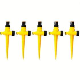 Resim 5 adet 360° Dönebilen Otomatik Bahçe Püskürtücüler, PVC Malzeme, Avrupa ve Amerika için Evrensel Bağlayıcı Konu Standartı, Çimler, Çiftlikler ve Seralar için İdeal - Pil Olmadan, Çim Sulama Sistemi|Şık Püskürtücüler|Dayanıklı Püskürtücü 