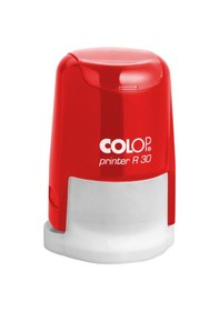 Resim Colop R30 Yuvarlak Kırmızı Kasa Siyah Keçe - 30 MM 