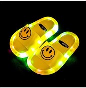 Resim Snapbuy Led İşıklı Çocuk Terliği, Kız/erkek Çocuk İçin, Sevimli Tasarımlı Plaj Terliği Neon Sarı 